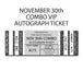 NOV 30th AUTOGRAPH COMBO TICKET: Get Any Item of Yours Signed in Person by Williams, JOhnson, Bernard, Ingram PRE-SALE TSE Buffalo 