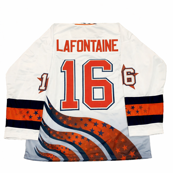 PRE-SALE: Pat LaFontaine Signed Pro-Style White USA Worlds Hockey Jersey