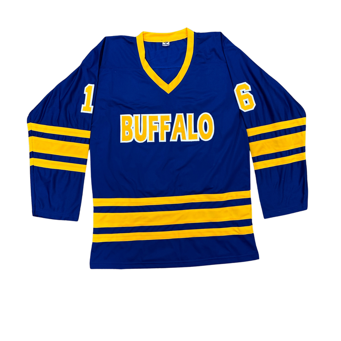 Pat LaFontaine Signed Pro-Style Blue Hockey Jersey