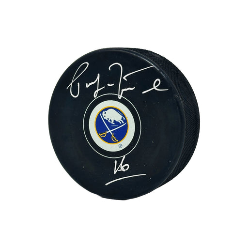 Pat LaFontaine Signed Buffalo Sabres Autograph Puck with HOF 03 Signed Hockey Puck TSE Buffalo 
