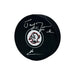 Pat LaFontaine Signed Buffalo Sabres Goathead Autograph Puck with HOF 03 Signed Hockey Puck TSE Buffalo 