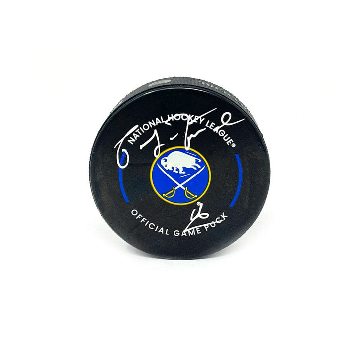 Pat LaFontaine Signed Buffalo Sabres Official Game Model Puck Signed Hockey Puck TSE Buffalo 