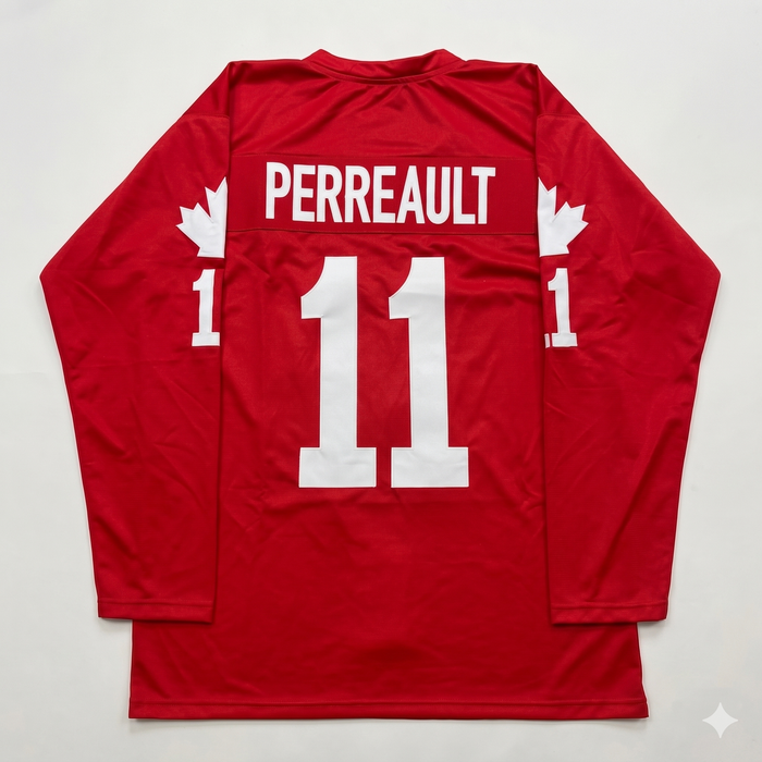 PRE-SALE: Gilbert Perreault Signed Pro-Style Red Team Canada Hockey Jersey