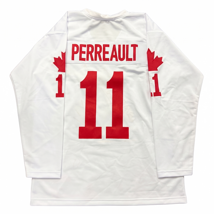 PRE-SALE: Gilbert Perreault Signed Pro-Style White Team Canada Hockey Jersey