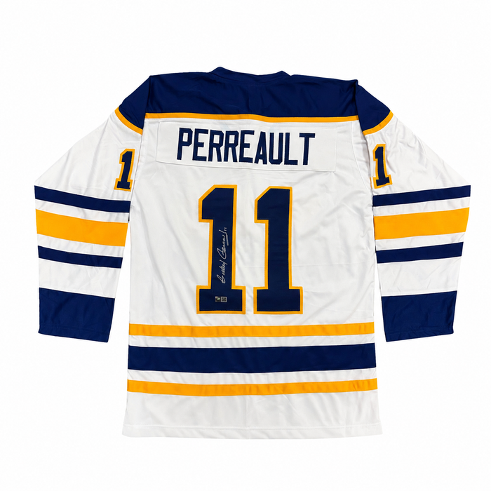 Gilbert Perreault Signed Pro-Style White Hockey Jersey