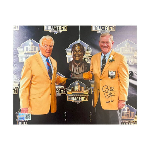 Bill Polian Signed Posing with Marv Levy at the Hall of Fame Photo with HOF 15 Signed Photos TSE Buffalo 