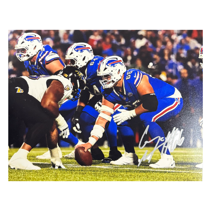Connor McGovern Signed Snapping vs Ravens 8x10 Photo