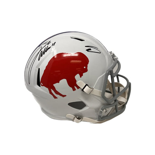 Josh Allen and Stefon Diggs Dual Signed Buffalo Bills Classic Full Size Replica Helmet Signed Full Size Helmets TSE Buffalo 