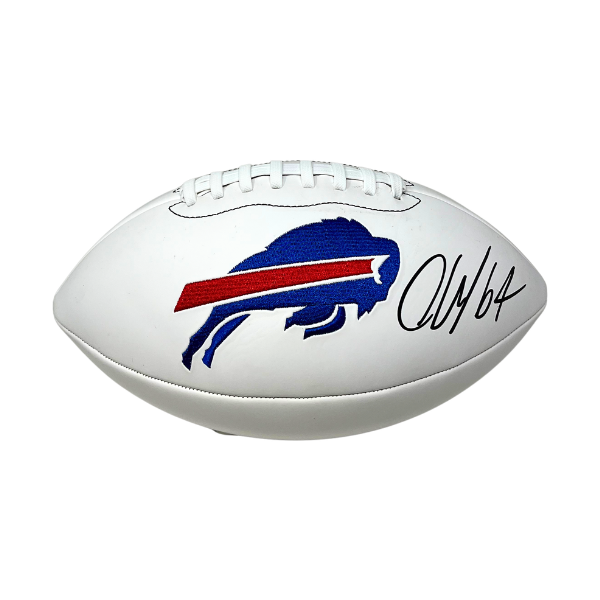 O'Cyrus Torrence Signed Buffalo Bills White Logo Football