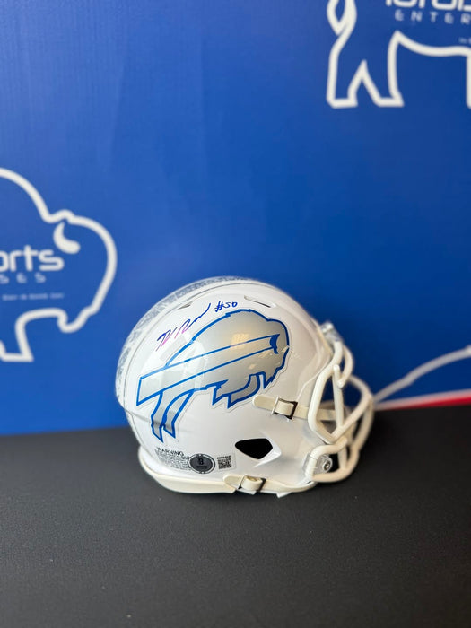 Facebook Auction: Greg Rousseau Signed Buffalo Bills Rivalries Speed Mini Helmet