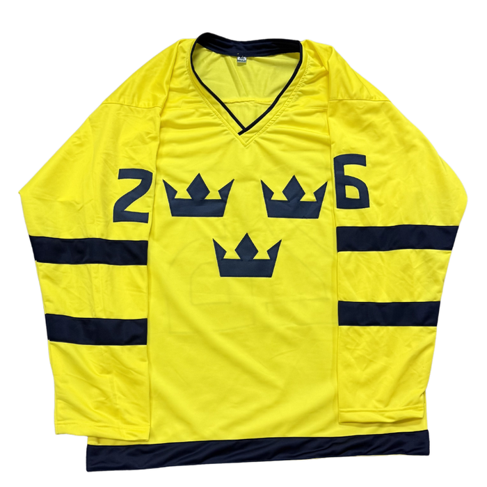 Rasmus Dahlin Signed Pro-Style Yellow Team Sweden Olympic Hockey Jersey