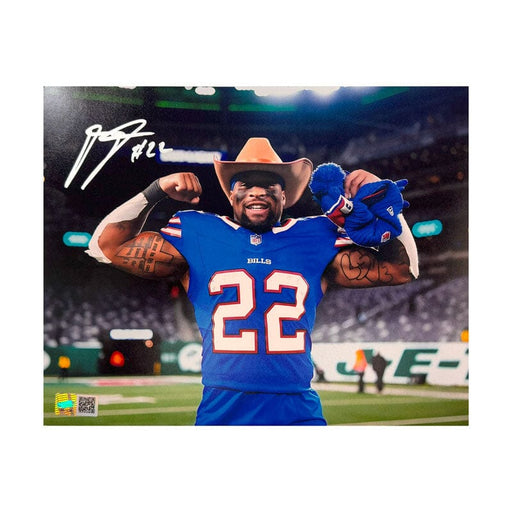 Ray Davis Signed Flexing with Cowboy Hat Photo Signed Photos TSE Buffalo 