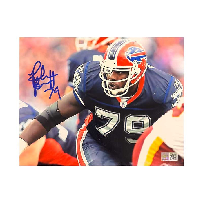 Ruben Brown Signed Close up vs Redskins 8x10 Photo