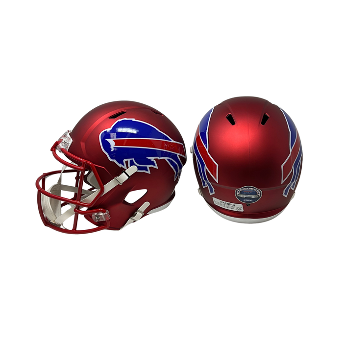 PRE-SALE: Marv Levy Signed TSE Exclusive Red Full Size Speed Replica Helmet with HOF '01