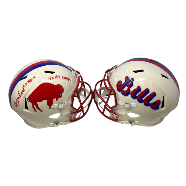 Andre Reed Signed Buffalo Bills Full Size Retro Speed Replica Helmet with "HOF 14" & "4x AFC Champs"