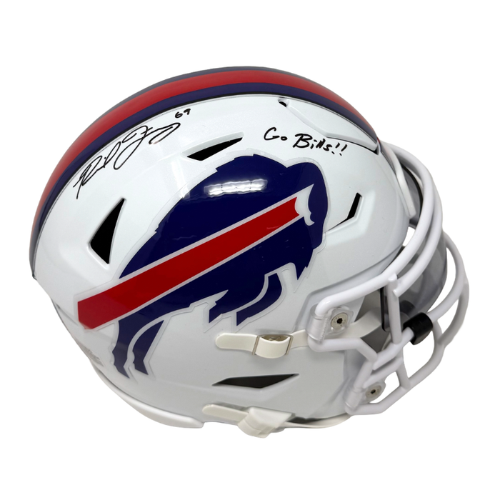 Reid Ferguson Signed Buffalo Bills 2021 Speed MIDI Helmet with "Go Bills"