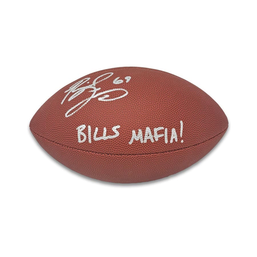 Reid Ferguson Signed Wilson Replica Football with "Bills Mafia" — TSE