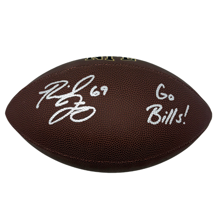 Reid Ferguson Signed Wilson Replica Football with "Go Bills"