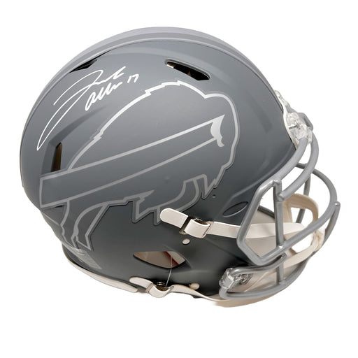 Josh Allen Signed Buffalo Bills Slate Full Size Authentic Helmet Signed Full Size Helmets TSE Buffalo 
