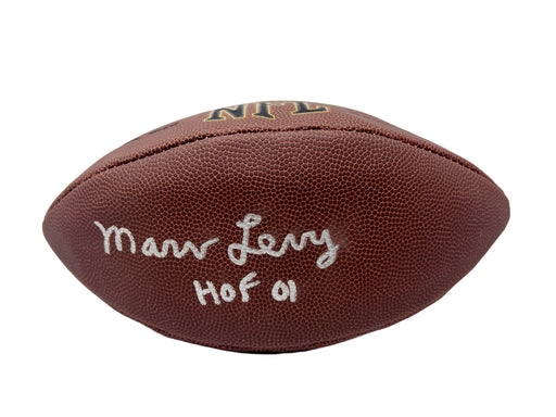 PARTIALLY DEFLATED: Marv Levy Signed Wilson Replica Football with "HOF 01" (Partially Deflated) CLEARANCE TSE Buffalo 