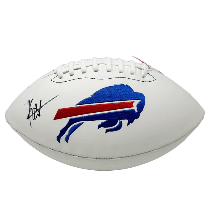 SMUDGED: Keon Coleman Signed White Logo Football (Smudged) CLEARANCE TSE Buffalo 