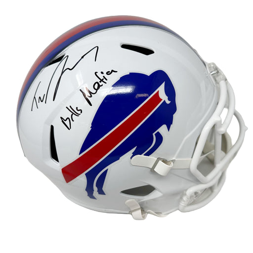 Taron Johnson Signed Buffalo Bills Full Size 2021 Speed Replica Helmet with "Bills Mafia" Signed Full Size Helmets TSE Buffalo 