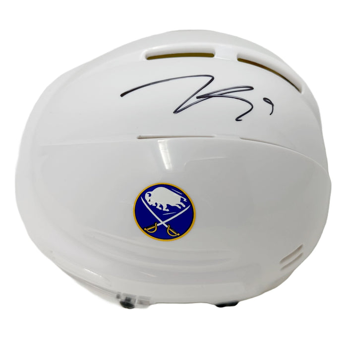 Zach Benson Signed Buffalo Sabres White Mini Helmet Signed Hockey Mini Helmet TSE Buffalo 