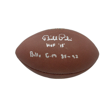 Bill Polian Signed Wilson Replica Football with HOF 15 and Bills GM '85-'92 Signed Footballs TSE Buffalo 
