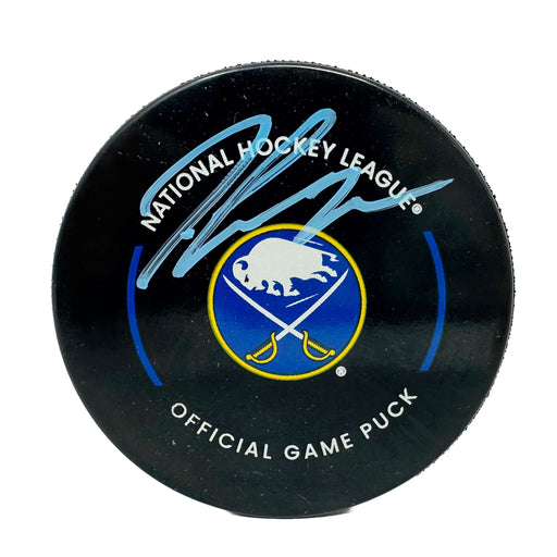 Tage Thompson Signed Sabres Official Game Puck Signed Hockey Puck TSE Buffalo 