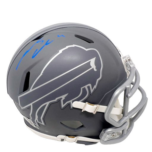 STAINED: James Cook Signed Slate Mini Helmet (stained) CLEARANCE TSE Buffalo 