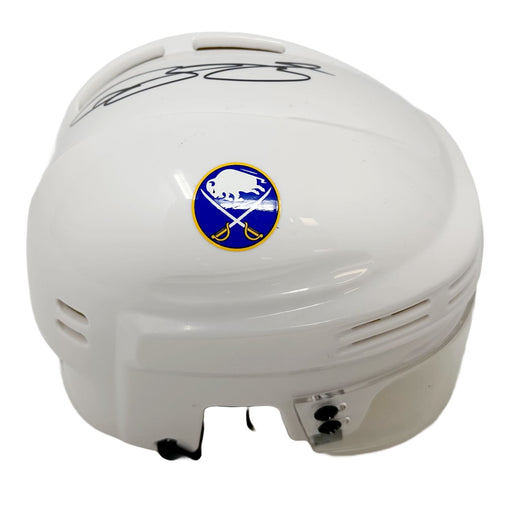 Bowen Byram Signed Buffalo Sabres White Mini Helmet Signed Hockey Mini Helmet TSE Buffalo 