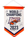 Buffalo Bandits Multi-Signed 2023 Championship Banner Signed Lacrosse TSE Buffalo 
