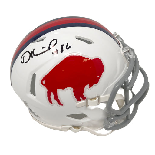Dalton Kincaid Signed Buffalo Bills Standing Buffalo Speed Mini Helmet Signed Mini Helmets TSE Buffalo 