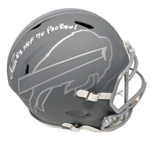 Andre Reed Signed Buffalo Bills Full Size Slate Replica Helmet with HOF and 7x Pro Bowl Signed Full Size Helmets TSE Buffalo 