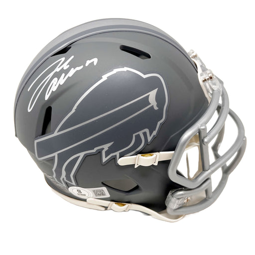 Josh Allen Signed Buffalo Bills Slate Mini Helmet Signed Mini Helmets TSE Buffalo 