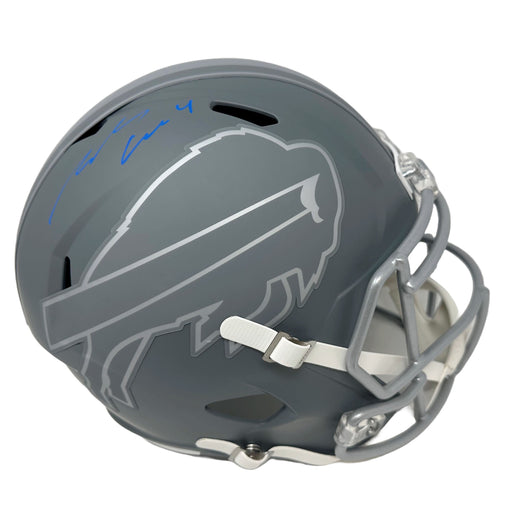 James Cook Signed Buffalo Bills Slate Speed Mini Helmet Signed Mini Helmets TSE Buffalo 