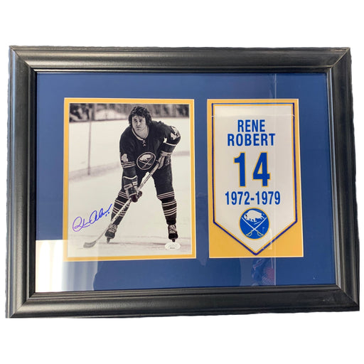 Rene Robert Signed 8x10 Photo and Mini Banner - Professionally Framed Signed Photos TSE Framed 