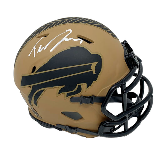 Taron Johnson Signed Buffalo Bills 2023 Salute to Service Speed Mini Helmet Signed Mini Helmets TSE Buffalo 