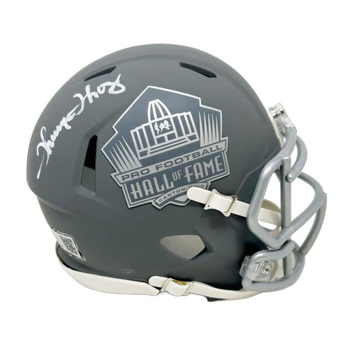 Thurman Thomas Signed Buffalo Bills HOF Slate Mini Helmet Signed Mini Helmets TSE Buffalo 