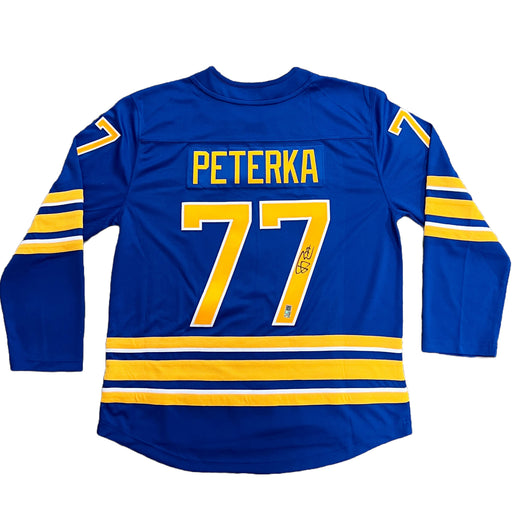 JJ Peterka Signed Sabres Authentic Fanatics Licensed Blue Jersey Signed Hockey Jersey TSE Buffalo 