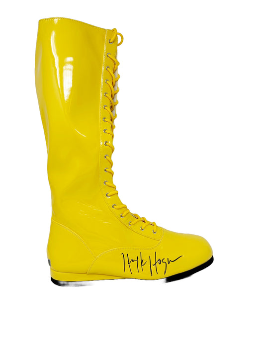 Hulk Hogan Signed Yellow Replica Wresting Boot Signed Other Items TSE Buffalo 