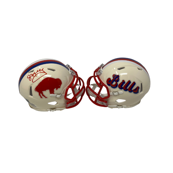 Jim Kelly Signed Buffalo Bills Retro Speed Mini Helmet