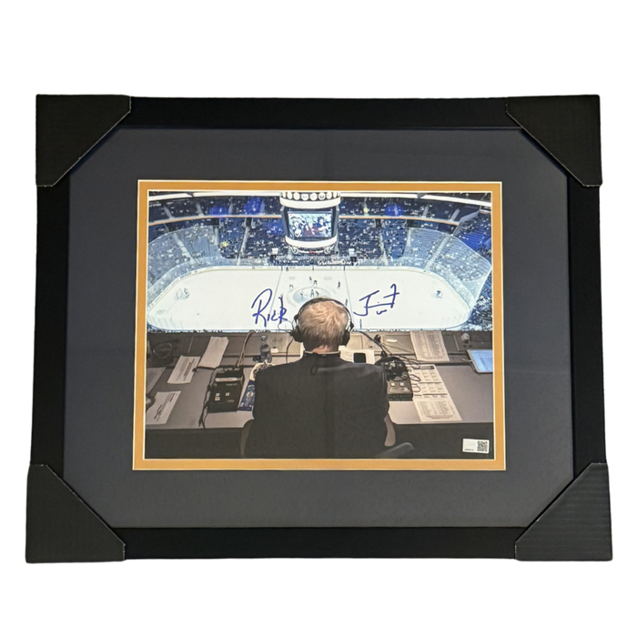 Rick Jeanneret Signed Broadcasting from Booth 11x14 Photo Professionally Framed