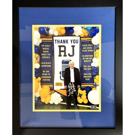 Rick Jeanneret Standing In Front Of Banner Signed 11x14 Photo- Professionally Framed Signed Photos TSE Framed 