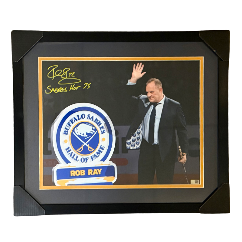 Rob Ray Signed Sabres Hall of Fame Induction 16x20 Photo with 
