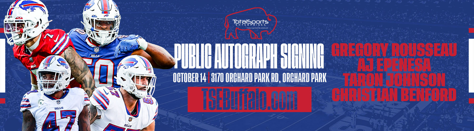 Signed Buffalo Bills Memorabilia — TSE Buffalo