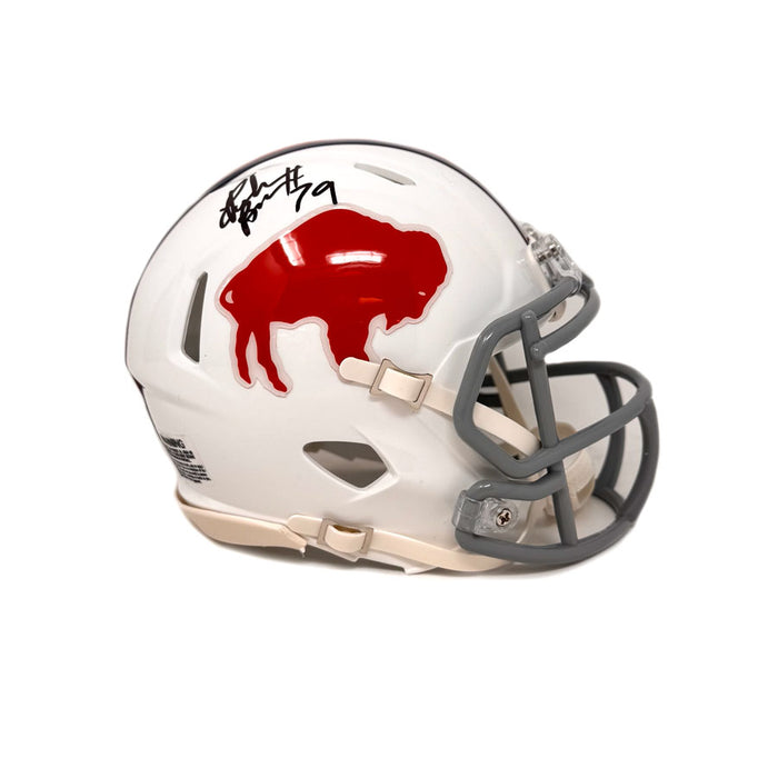 Ruben Brown Signed Buffalo Bills Standing Buffalo Speed Mini Helmet