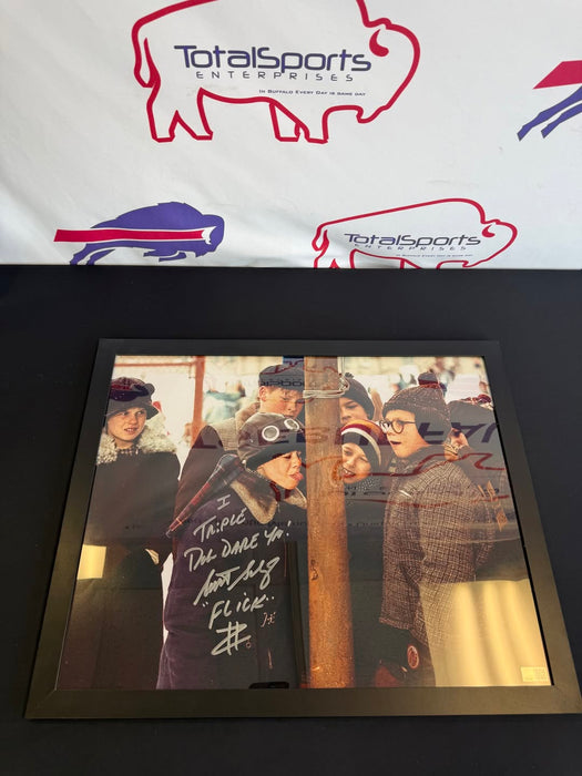 Facebook Auction: Scott Schwartz Signed Group Photo with "Flick" and "I Triple Dog Dare You!" 16x20 (Standard Frame)