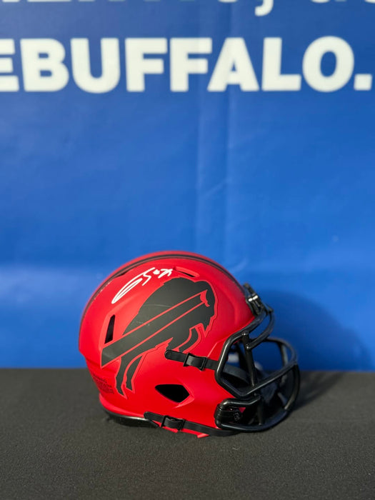 Facebook Auction: Spencer Brown Signed Buffalo Bills RAVE Speed Mini Helmet