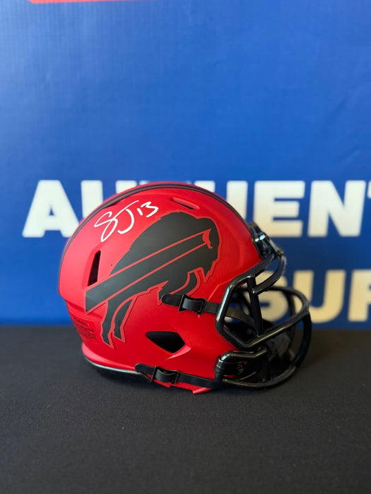 Facebook Auction: Stevie Johnson Signed Buffalo Bills RAVE Speed Mini Helmet